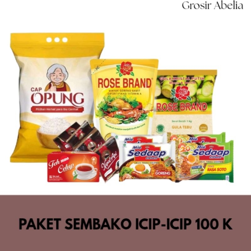 

PAKET SEMBAKO TERMURAH (ICIP-ICIP_100k) BERAS GULA MINYAK