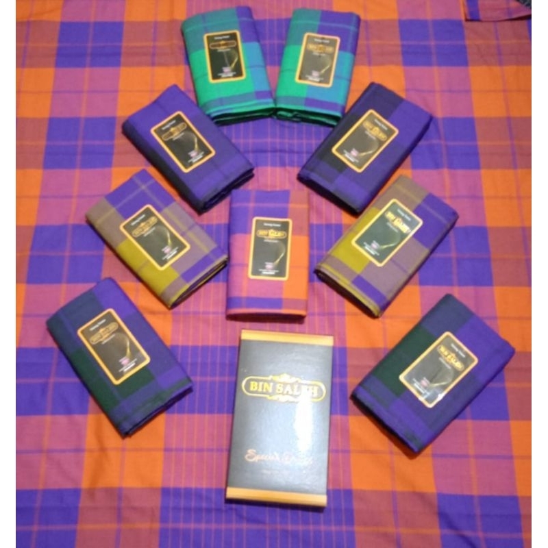 (grosir) sarung bin Saleh motif BHS KDT sandur jadul lawas 2 teropong