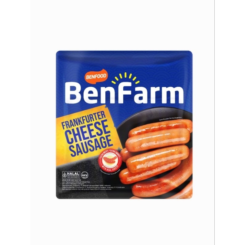

BENFARM FRANKFURTER CHEESE SAUSAGE 300gr/ SOSIS KEJU AYAM
