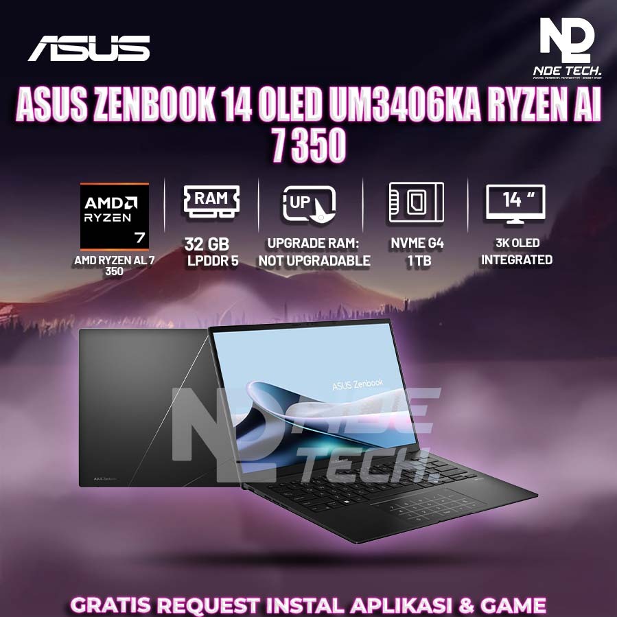 ASUS ZENBOOK 14 OLED UM3406KA RYZEN AI 7 350