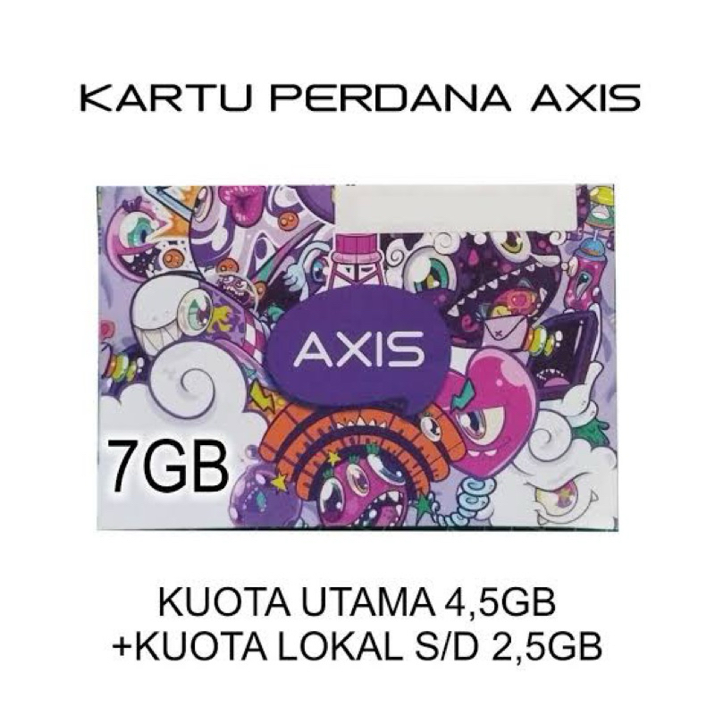 KARTU Perdana Axis kuota 4,5GB +BONUS lokal masa aktif 60 hari