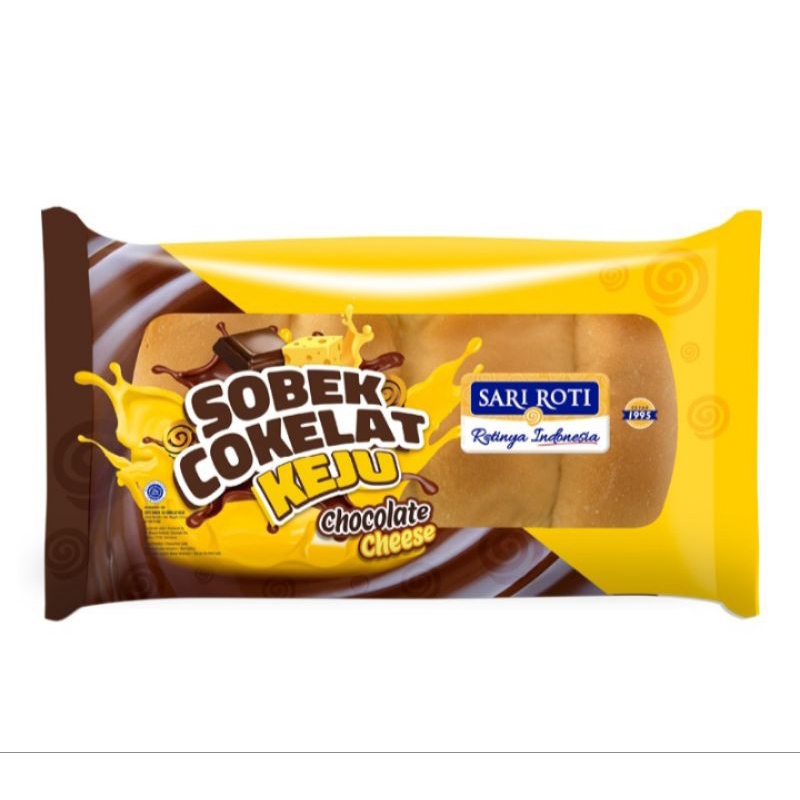 

Sari Roti Sobek Coklat / Coklat Keju / Coklat Sarikaya 214gr