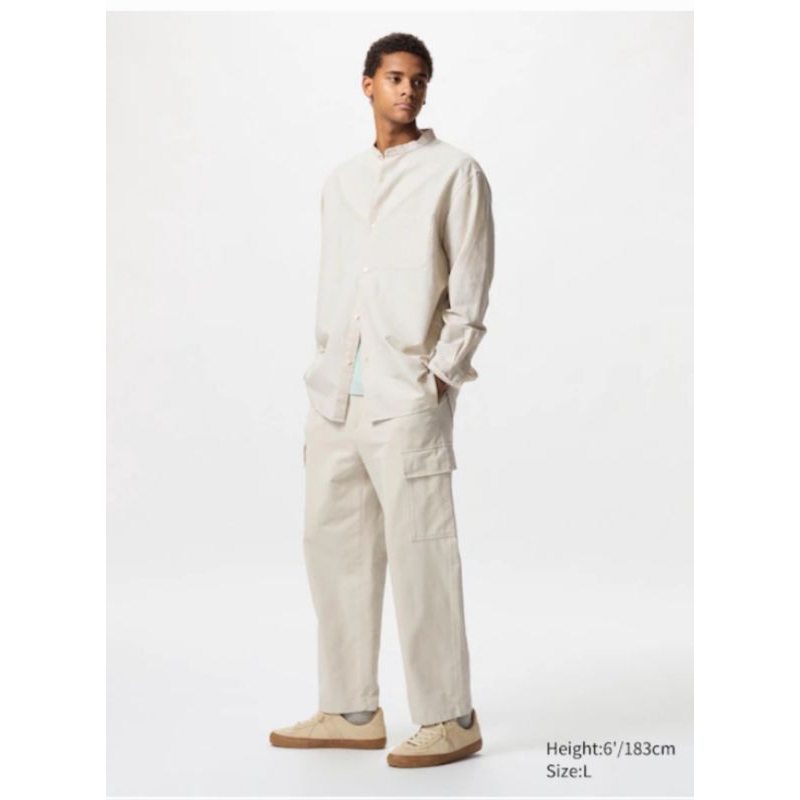 Uniqlo Cargo Baggy Pants Broken White  not Celana Cargo Panjang Cargo Pants Jeans Denim Selvedge uni