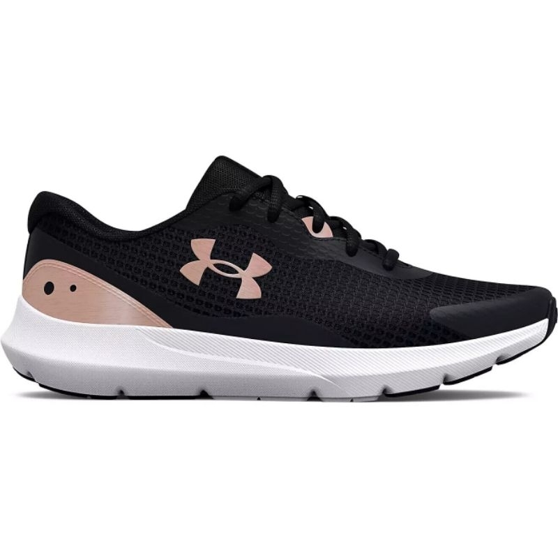 SEPATU RUNNING LARI UNDER ARMOUR SURGE 3 BLACK ORIGINAL
