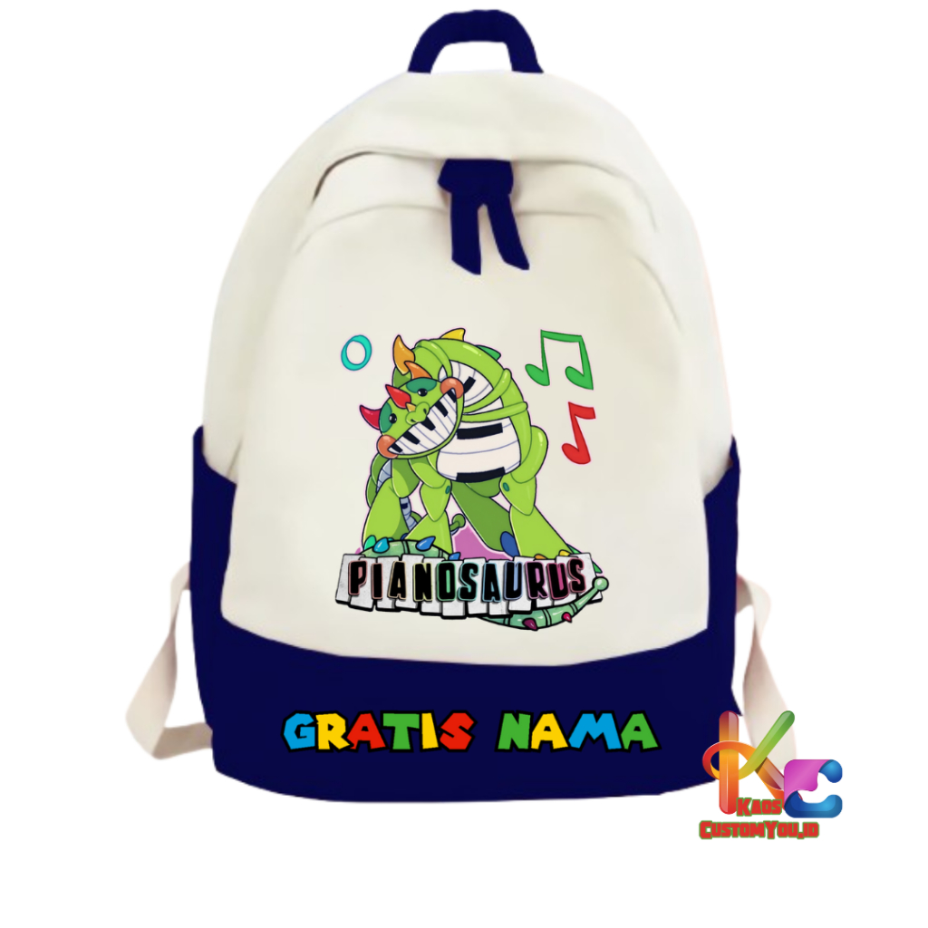Tas Ransel Sekolah Anak Sd/Tk PIANO SAURUS Free Nama