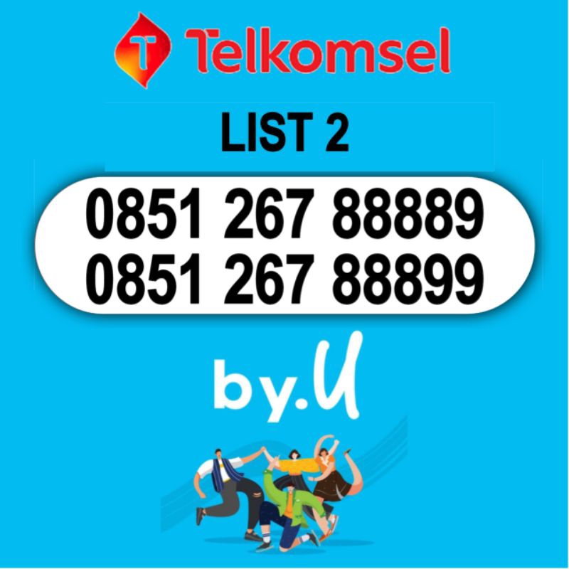 kartu perdana Telkomsel nomor cantik byu by.u couple 8889 8899