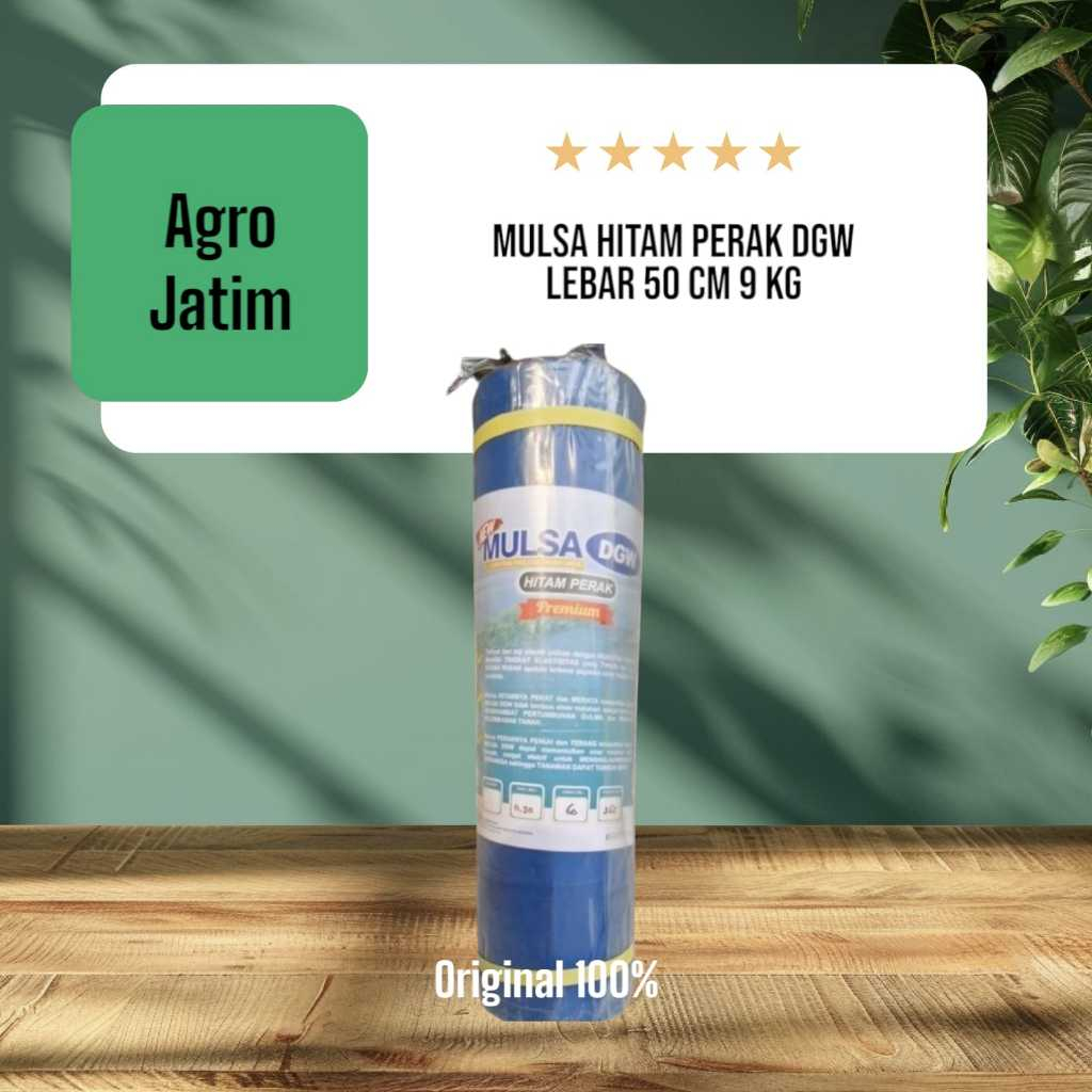 Plastik Mulsa Hitam Perak DGW Lebar 100 CM Meter -+ 9 KG Panjang 318 Meter