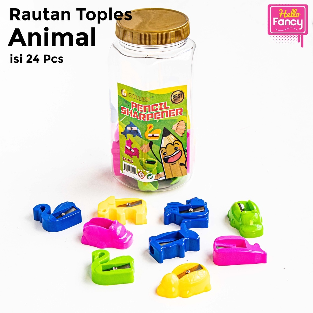

Serutan Toples / Rautan Toples 1 Pak isi 24 Pcs / Pencil Sharpener