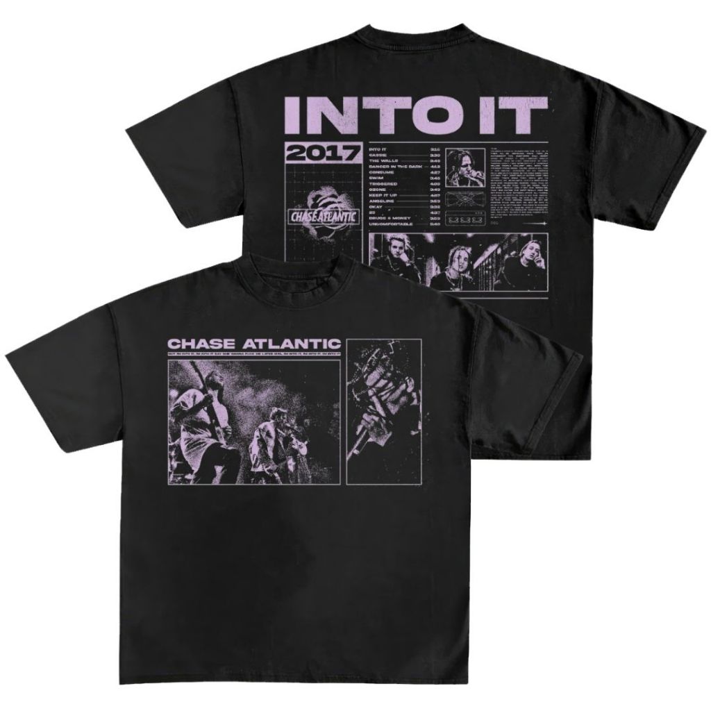 Gore Notch "Chase Atlantic" Black Oversized T-Shirt | COD | Atasan | Band | Into It