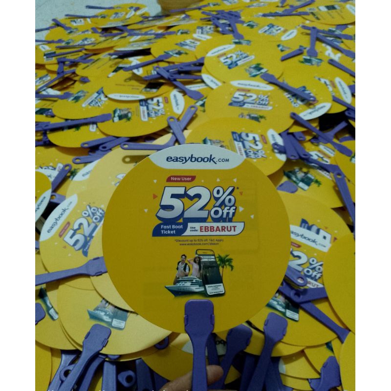 kipas custom kipas tangan PVC/PPC custom
