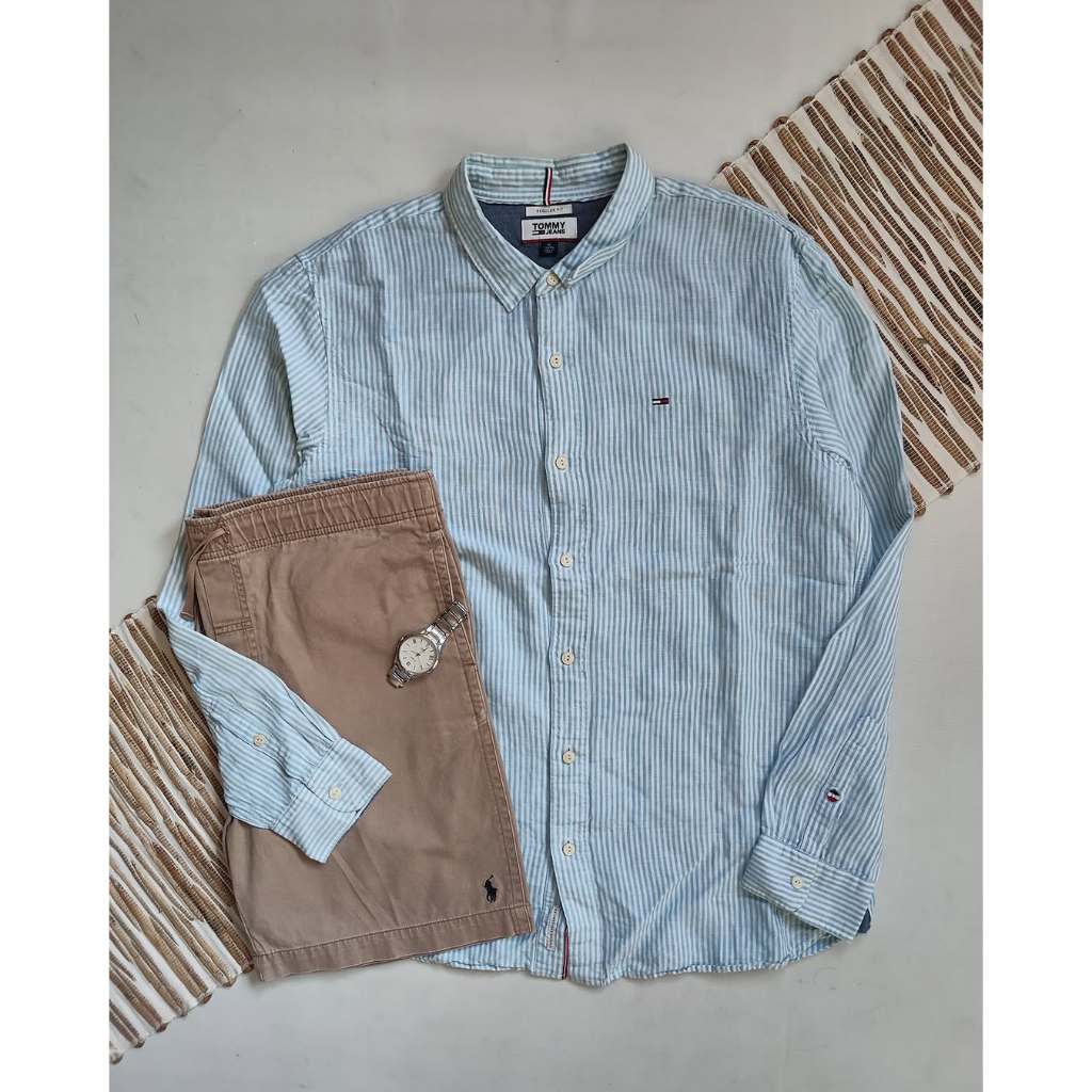 Kemeja Linen Tommy hilfiger
