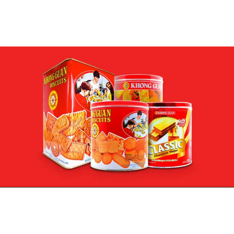 

KHONG GUAN Biskuit Aneka Rasa Assorted 650 gr / 1600 gr - Snack Kaleng Merah - SJY Shop Hemat