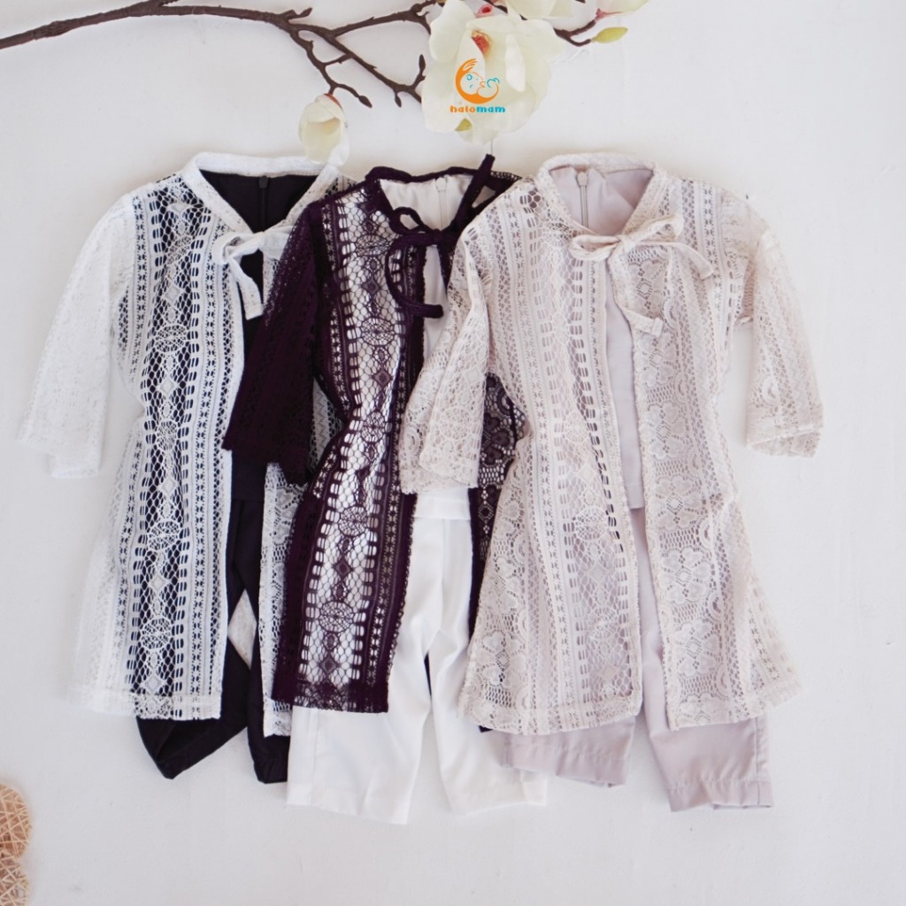 Halomam - Jasmine Set (Outer Anak/Bayi 1-5 Tahun/Outer Anak Perempuan/Outer Brukat)