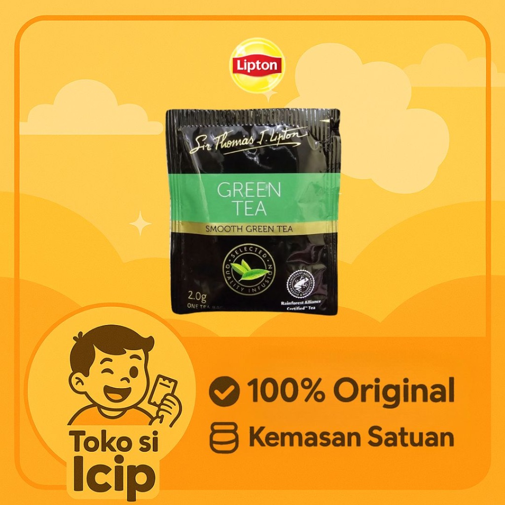 

[Sachet] Lipton STL Green Tea Teh Hijau Celup 2gr Eceran Original BPOM