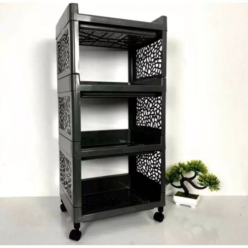 RAK TINGKAT DORONG/RAK SALON/RAK 4 TINGKAT PLASTIK