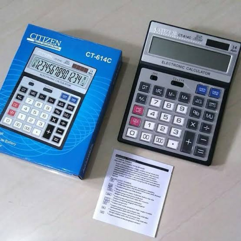 

KALKULATOR CITIZEN CT-614C 14 DIGIT / KALKULATOR BESAR / KALKULATOR DAGANG