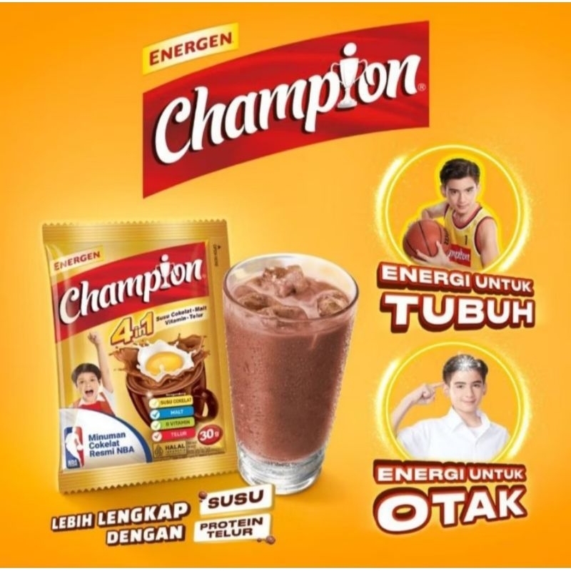 

ENERGEN CHAMPION RENCENG 30gr isi 5 sachet