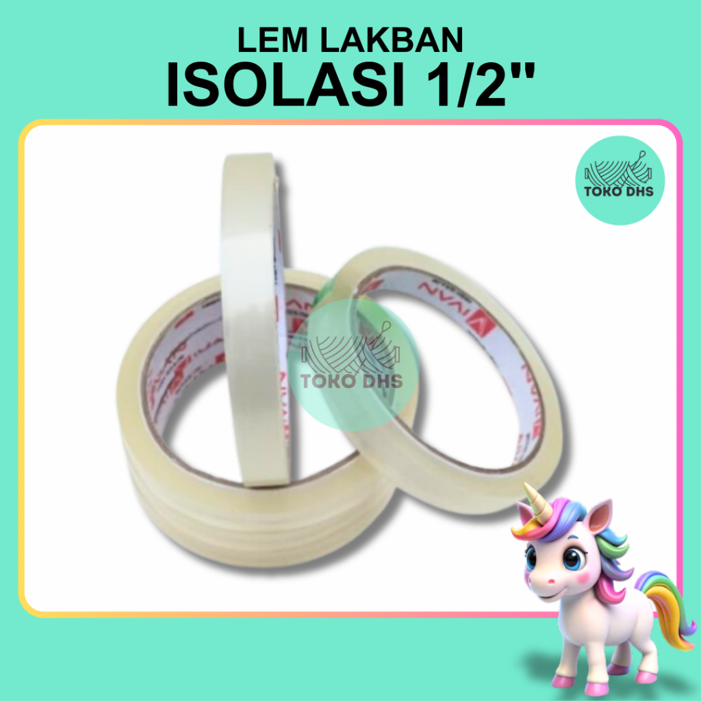 

Lakban Isolasi 1/2" Yard / Selotip