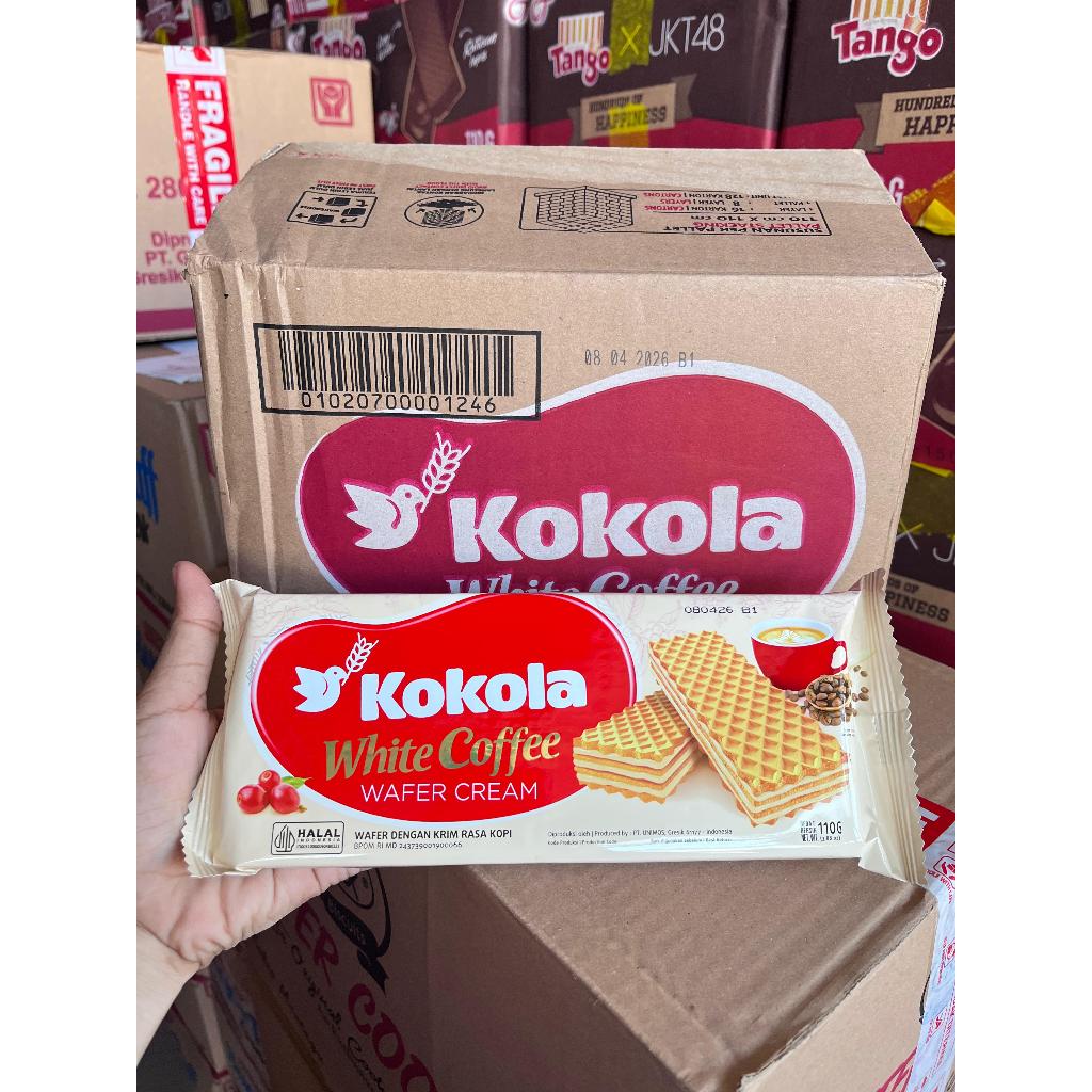 

kokola white cofe wafer cream 110 gram 1 dus isi 24 pcs