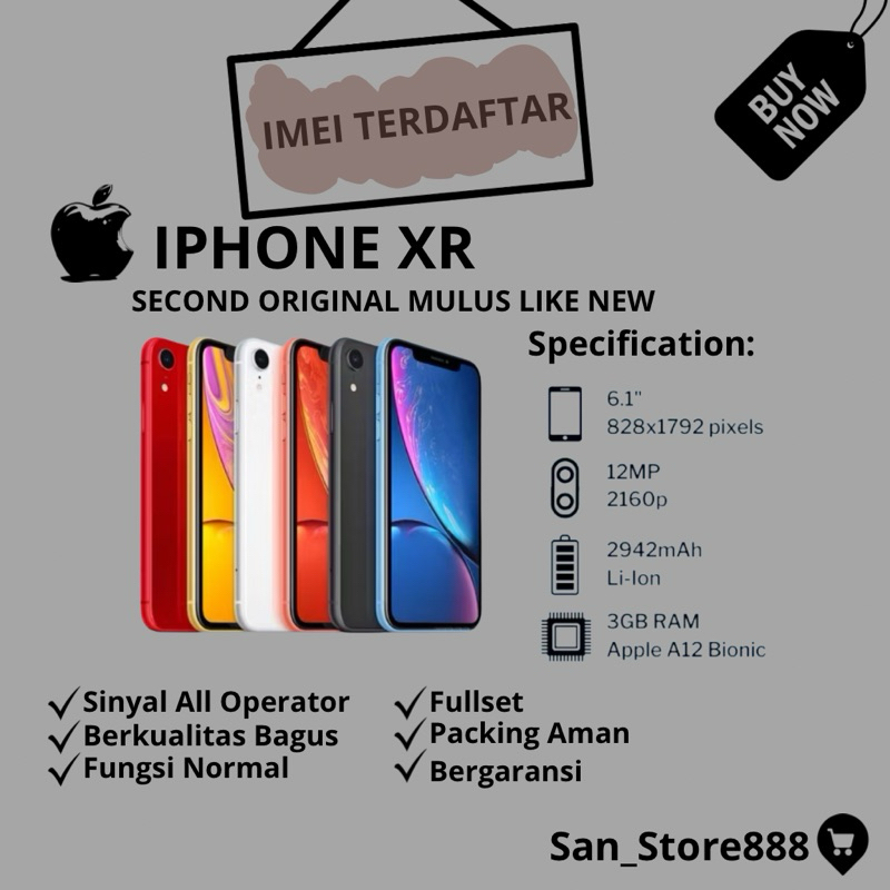 iP XR Second inter iMei Terdaftar mulus