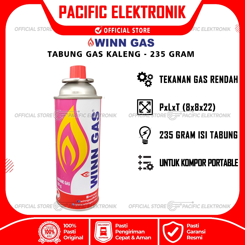 Tabung Gas Kaleng Kompor Portable Winn Gas 240gr Butane Cartridge (Original)