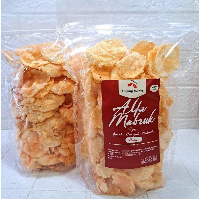 

Emping Melinjo Pedas Balado Gurih Enak Renyah Tipis Kemasan Ekonomis 1kg