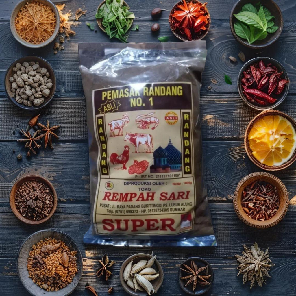 

Bumbu Rendang Rempah Sari asli Pariaman 1 kg