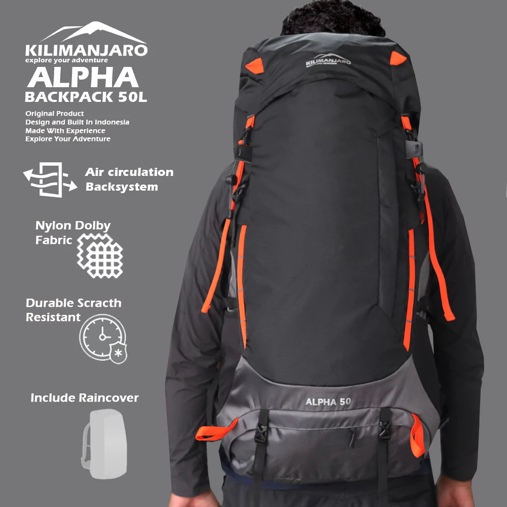Tas Gunung Kilimanjaro Alpha 50L Tas Carrier 50 L Original