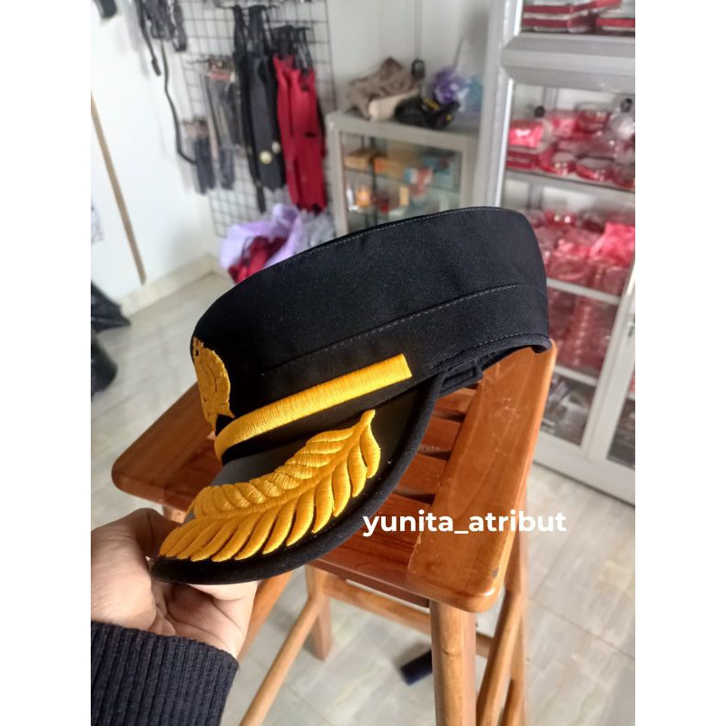 jual TOPI KOMANDI POLRI PAMEN LIDAH KULIT PREMIUM | TERBARU | TOPI KOMANDO POLRI PAMEN KULIT TERLARI