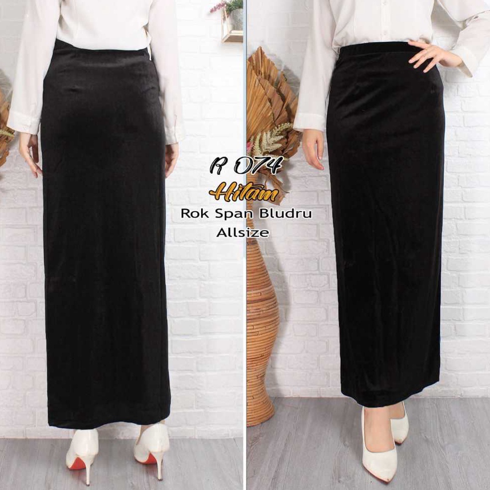 55LANGSUNG KIRIM Rok Span Bludru Panjang TerbaruRok Span Kerja Wanita PanjangRok Span Belah Belakang