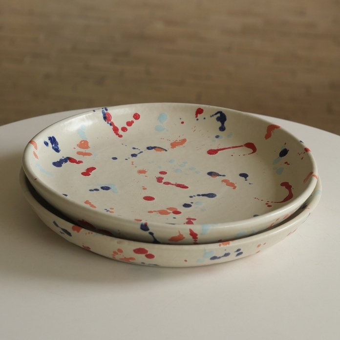 Kaloka Pottery - Plate -  P26 Nod Bone D26cm