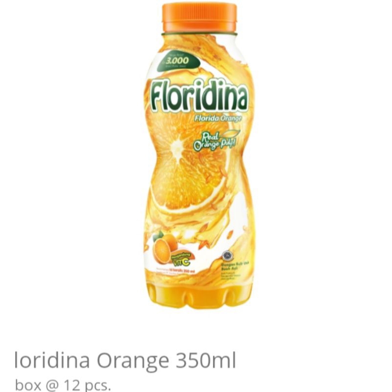 

floridina rasa jeruk 1krat isi 12 botol