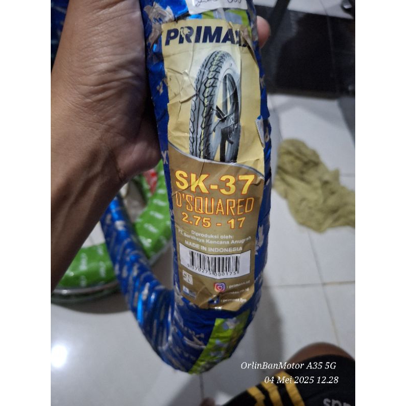 BAN PRIMAX SK37 275-17 TUBE TYPE/BAN PRIMAX SK37 80/90-17 NON TUBLES/BAN BELAKANG SUPRA FIT/BAN LUAR
