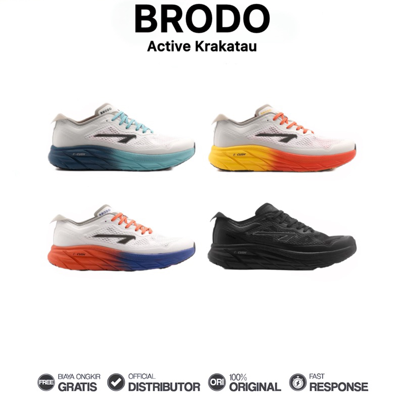 Brodo - Sepatu Active Krakatau Olahraga Lari Running Unisex Wanita Pria Original 100%