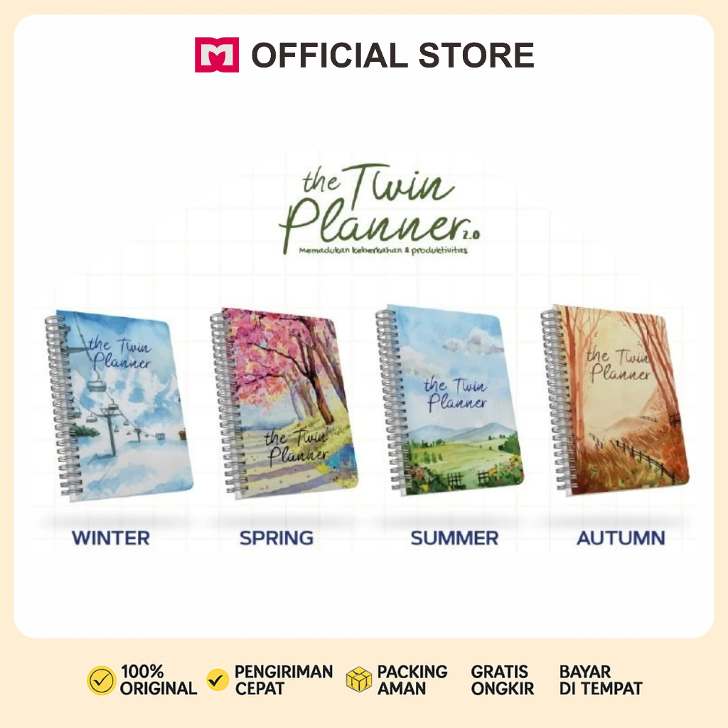 

DM Bookstore - The Twin Planner 2.0 : Memadukan Produktivitas & Keberkahan Hard Cover