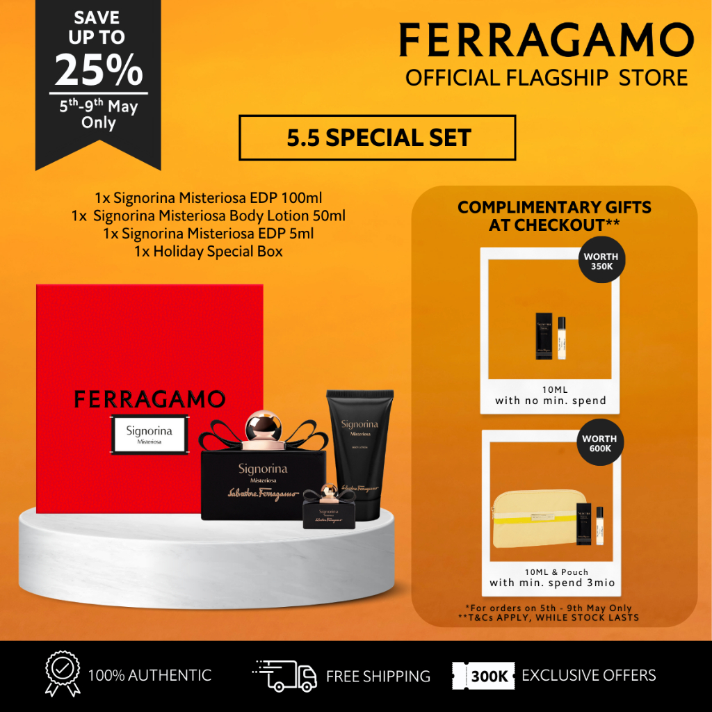 Ferragamo Signorina Misteriosa EDP Set - Signorina Misteroisa EDP 100ml, Signorina Misteriosa Body L