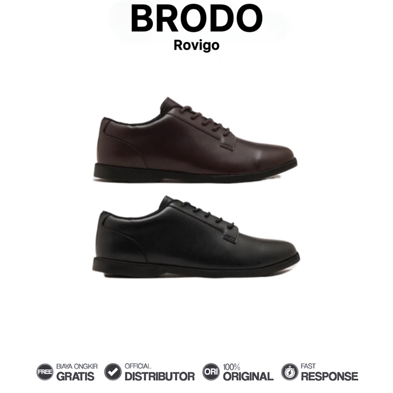 Brodo - Sepatu Rovigo Formal Casual Pria Original 100%