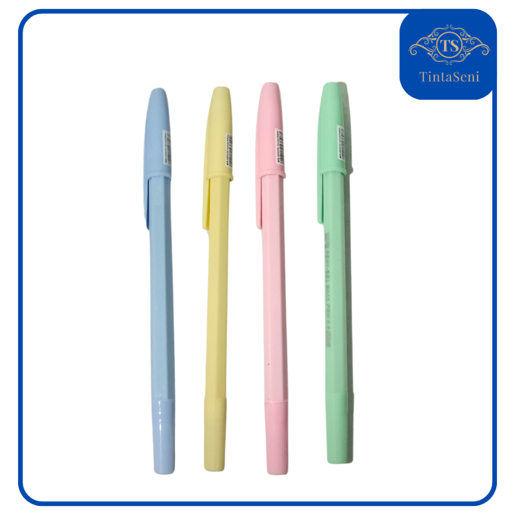 

Pulpen M&G M5 Pcs Ballpen Semi Gel Pastel Pulpen 0.5mm Black