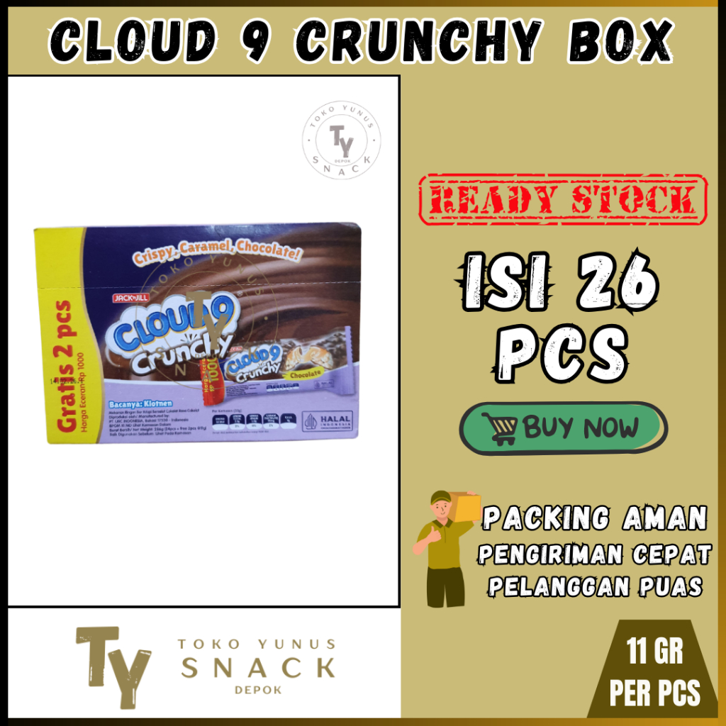 

CLOUD 9 CRUNCHY BOX ISI 26PCS @11GR