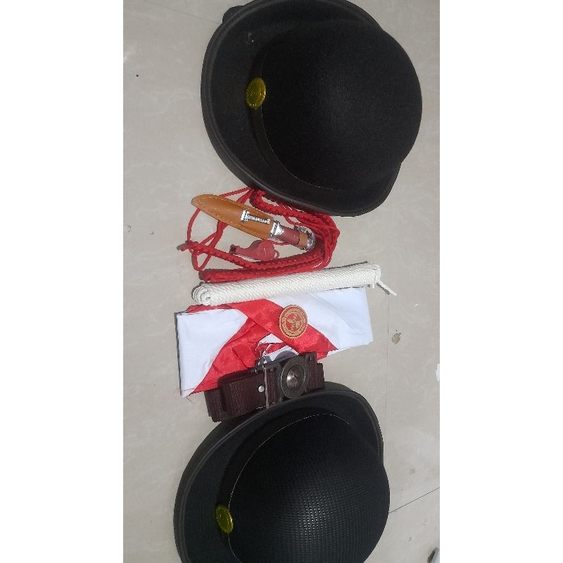set atribut pramuka penggalang/smp-atribut pramuka lengkap-aksesoris pramuka putra-atribut pramuka p