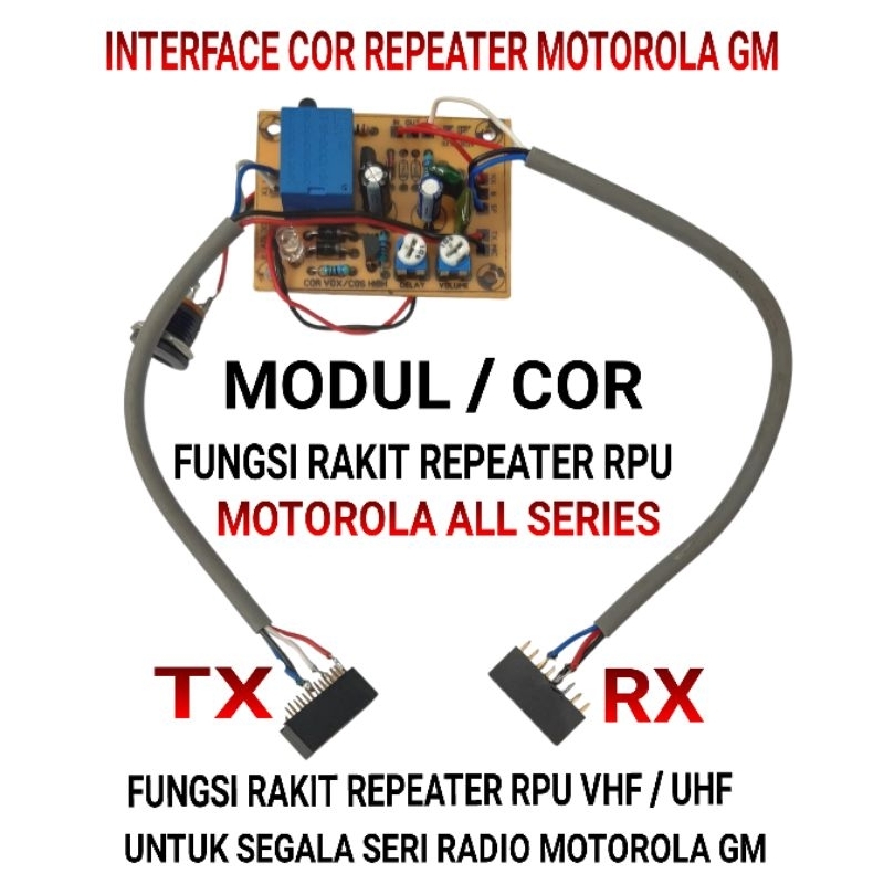 Kabel Interface COR Repeater Motorola Gm338 Gm3188 Gm3688 CDR500 CDR700 338 3188 3688 500 Vhf Uhf
