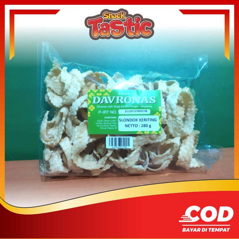 

SLONDOK KERITING 280GR DAVRONAS / camilan dan oleh-oleh khas Magelang, Jogja, Purworejo, Wonosobo