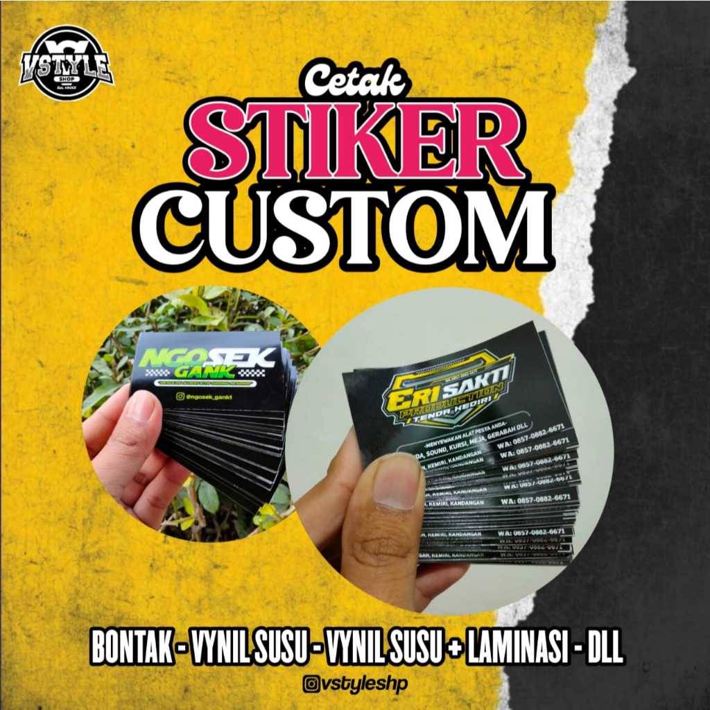 

Stiker Custom Vynil susu A3 / Stiker vinil