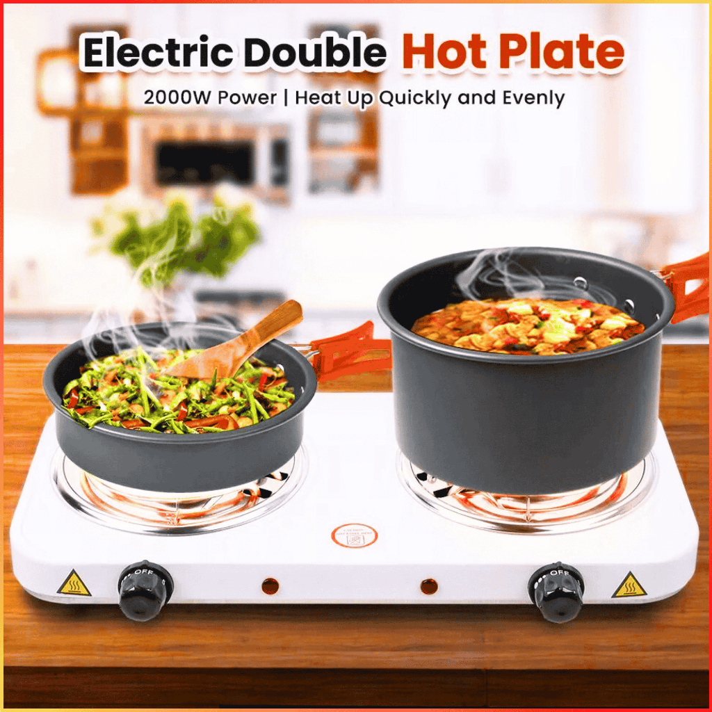 NO LIMIT Starlux Kompor Listrik 2 Tungku Hemat Listrik Low Watt Kecil Portable Coil Hot Plate 2000W