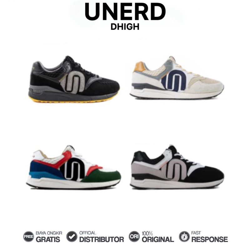 Unerd - Sepatu Dhigh Sneakers Casual Unisex Wanita Pria Original 100%
