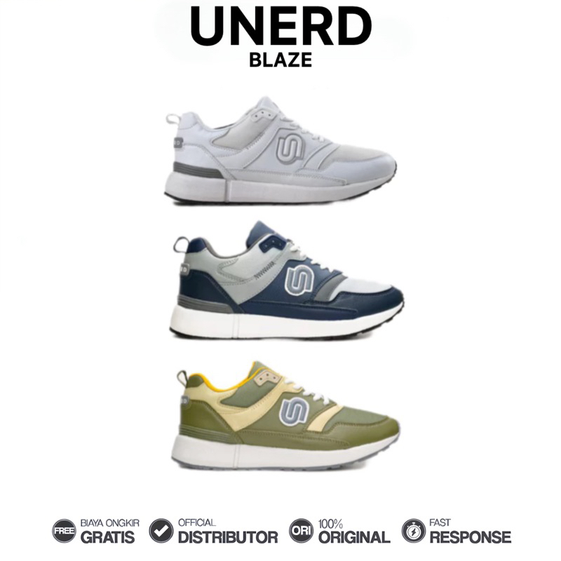 Unerd - Sepatu Blaze Sneakers Casual Unisex Wanita Pria Original 100%