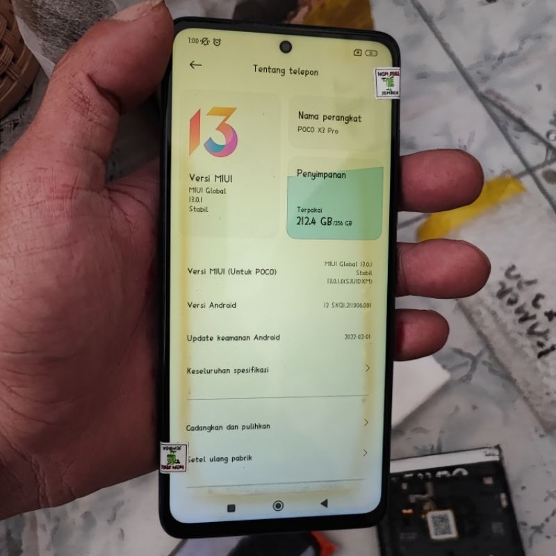 Lcd Poco x3 original Lcd Poco X3 pro Original copotan