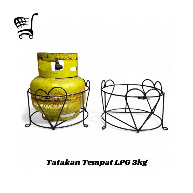 Tatakan Tabung Gas LPG 3kg / Rak Tabung Gas / Rak LPG 3kg / Tempat LPG 3kg Serbaguna Kuat Anti Karat