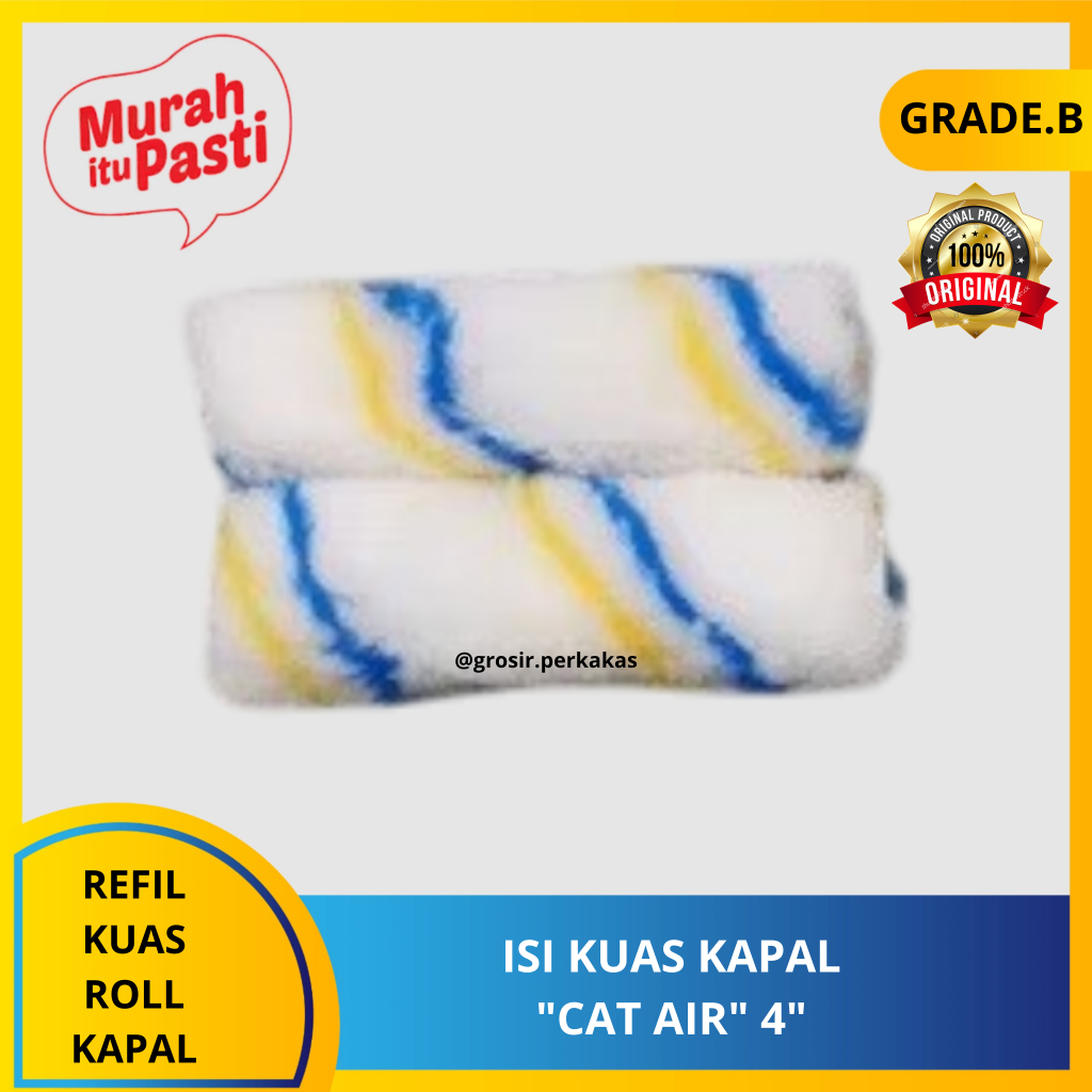 ISI KUAS KAPAL "CAT AIR" 4" - refill kuas roll mini kapal cat air 4" inch rolan kecil. [B][#ISI KUAS