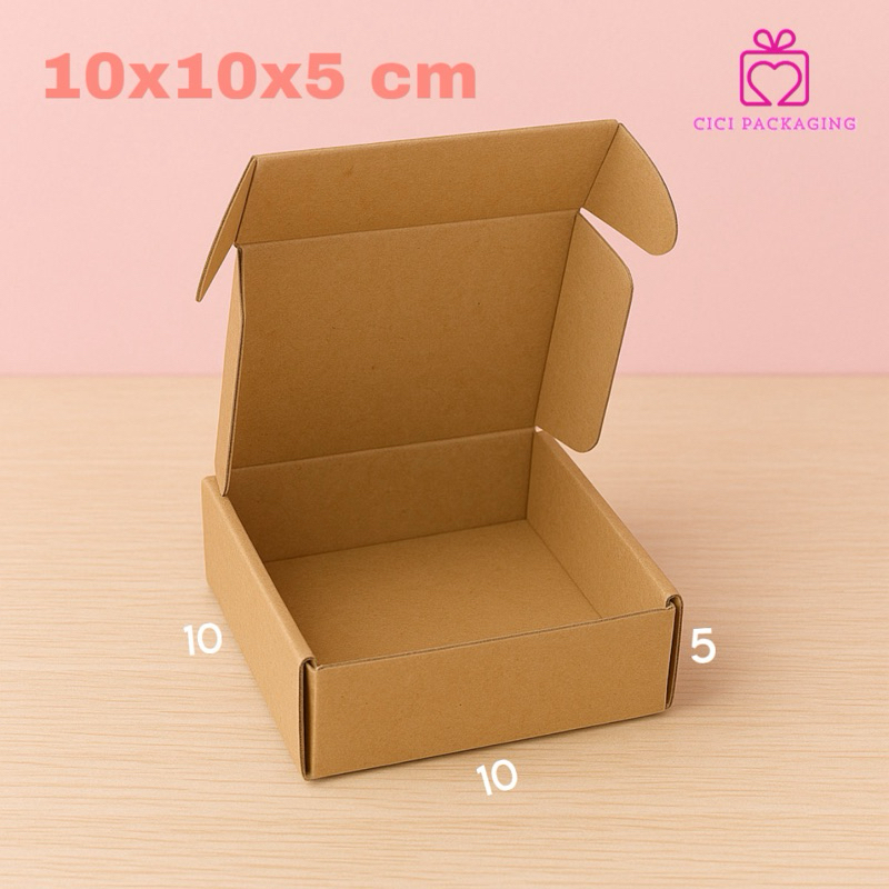 

kardus 10x10x5 cm box karton diecut hampers pizza packaging polos murah